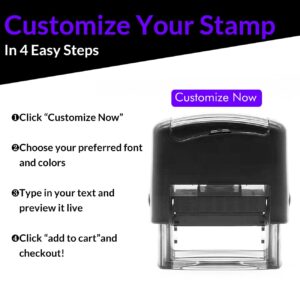 Teryiaco Large Return Address Stamps - up to 3 lines - customizable self-inking rubber stamps - many font choices for online customizati (Small 9/16" x 1-1/2")