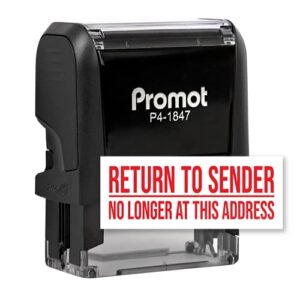 Promot Return to Sender NO Longer at This Address Self Inking Rubber Stamp