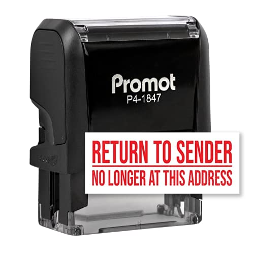 Promot Return to Sender NO Longer at This Address Self Inking Rubber Stamp