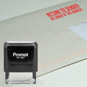 Promot Return to Sender NO Longer at This Address Self Inking Rubber Stamp