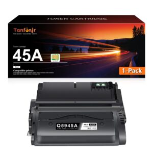 q5945a 45a toner cartridge 1-pack, 45a ink cartridge - black replacement for hp 45a 45x for laser 4200 series, laser 4250 series, laser 4300 series, laser 4350 series, laser m4345 mfp series printer