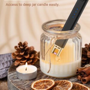 Candle Lighter Valentines Day Gifts for Her Him Wife Girlfriend Rechargeable Electric Long Lighters for Kitchen Home Camping Gift for Women Men Adults