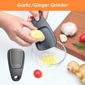 Pisol Kitchen Unique Gadgets Set 6 Pieces, Space Saving, Cheese Grater, Bottle Opener, Fruit Vegetable Peeler, Pizza Cutter, Garlic Ginger Grinder, Herb Stripper Gift Set