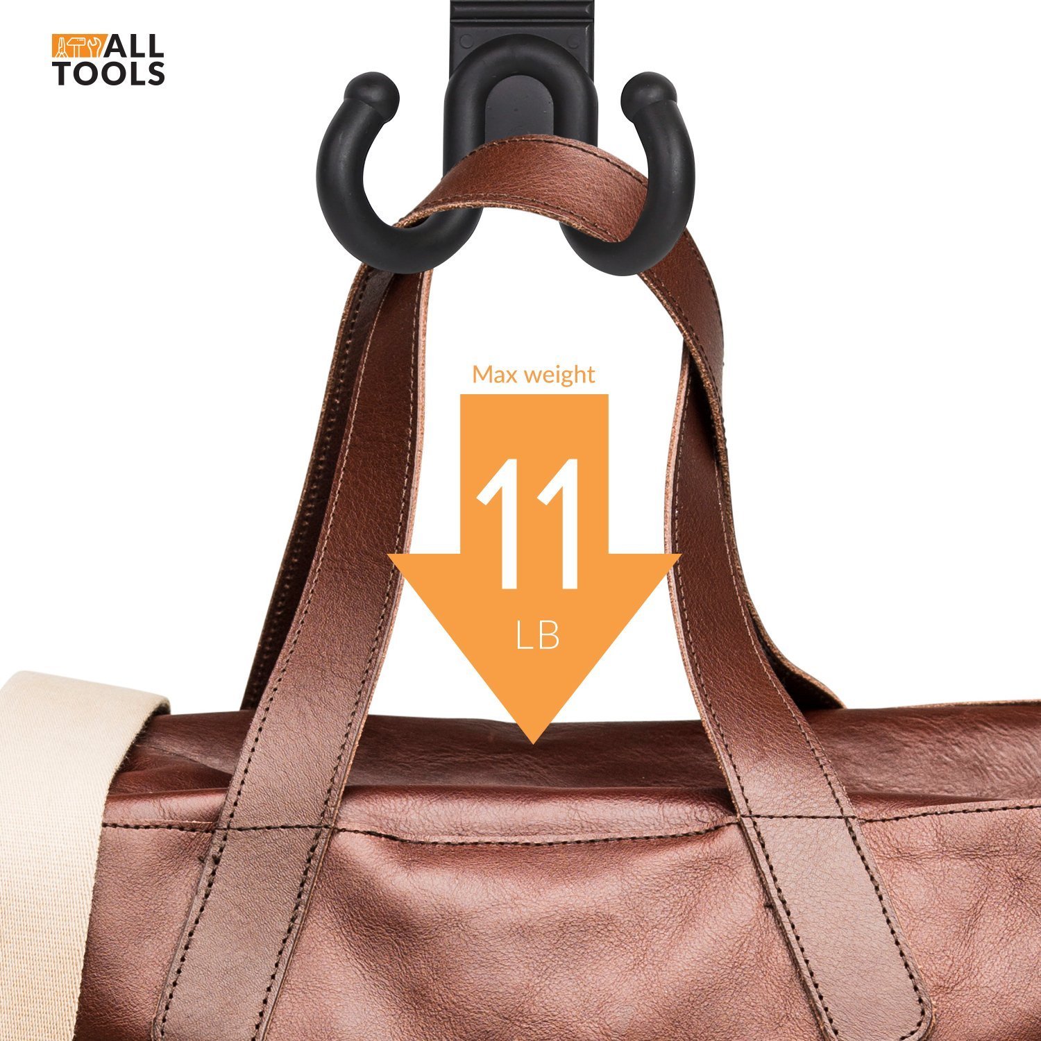 ALLTOOLS Car SUV Seat Headrest Hooks Back Hanger Holder Hang Purse Grocery Bag Handbag Cloth Coat Universal Vehicle Storage Organizer Gadget Car Accessories for Mom Women Men