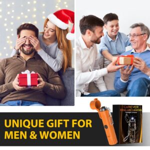 Electric Waterproof Lighters Gifts for Men: LED Flashlight Lighter Christmas Stocking Stuffers for Adults Him Dad Husband Boy Birthday - 3-in-1 USB Dual Arc Outdoor BBQ Camping Hunting Survival Gadget