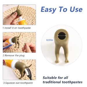 Silicone Dog Butt Toothpaste Topper, Funny Dog Pooping Toothpaste Dispenser Cap, Stand Toothpaste Organizer, Interesting Gadgets Gift for Friends Family