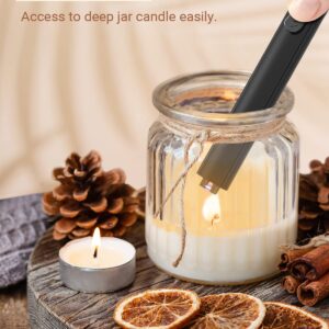 Mothers Mom Day Gifts from Daughter Son, Electric Candle Lighter USB Rechargeable Graduation Gifts for Him Wife Grandma Girlfriend Safety Lock Long Lighters for Grill Home Kitchen BBQ Camping