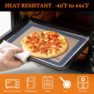 Silicone Baking Mat 2 Pack Non Stick Baking Sheet Cooking Baking Essentials Gadgets,Kitchen Accessories Pan Liner Like Reusable Parchment Paper Oven Half Sheet Silicone Induction Cooktop Protector