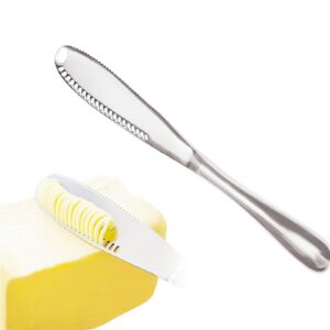 conpconp butter spreader, stainless steel butter spreader, 3 in 1 kitchen knife gadgets curler slicer spreader with serrated edge for cutting and spreading butter cheese jam