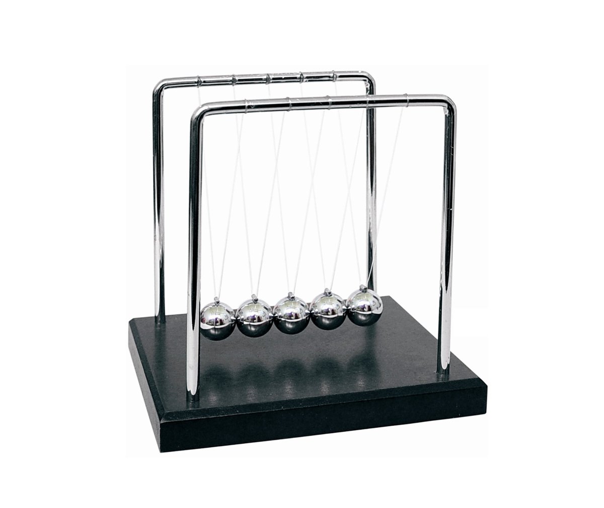 PowerTRC Newtons Cradle Balance Balls 7 1/4" | Science Physics Gadget | Desk Toys & Accessories