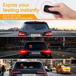 Car Accessories for Men, Car Gadgets with Remote - Give The Bird & Love & Wave to Drivers - Ideal Gifted Car Stuff, Funny Truck Accessories, Car LED Light & Road Rage Signs for Men and Women