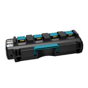 DTEZTECH DC18SF 4-Ports Charger for Makita 14.4V-18V Li-ion Battery, Rapid Charger for DC18SF DC18RC DC18RD DC18RA, Compatible with BL1815 BL1820 BL1830 BL1840 BL1850 BL1860 BL1430 BL1440 BL1450