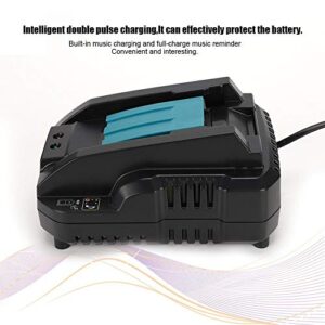 Lithium-Ion Charger for Makita, 14.4v-18v Replacement Tool Battery Charger for Makita DC18RA DC18RC, 100-240V(US)