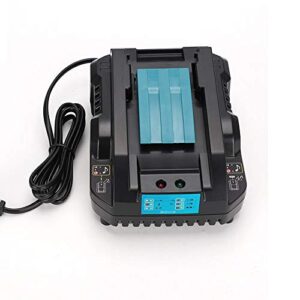 Lithium-Ion Charger for Makita, 14.4v-18v Replacement Tool Battery Charger for Makita DC18RA DC18RC, 100-240V(US)