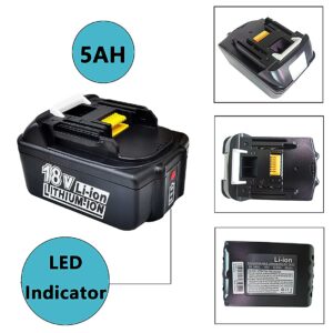 QCZRED 18V DC18RD Dual Charger Compatible with Chargers DC18RC DC18RF DC18SF Suitable for Makita BL1860 BL1850 BL1840 BL1830 BL1815