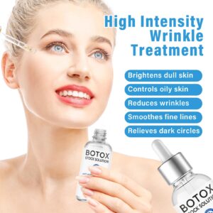 Botox Face Serum, Botox Stock Solution Facial Serum with Vitamin C & E, Instant Face Lift & Anti Aging Serum, Boost Skin Collagen, Reduce Fine Lines, Wrinkles, Plump Skin