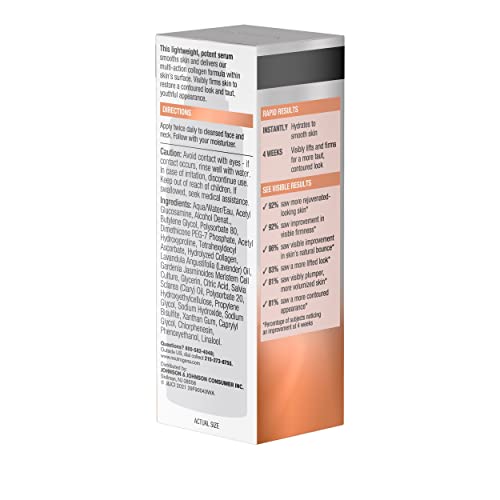 Neutrogena Rapid Firming Collagen Triple Lift Face Serum, Hydrating Serum with Collagen & AHP Amino Acid to visibly Firm & Smooth Skin, Lightweight, Mineral Oil- & Dye-Free, 1 fl. oz