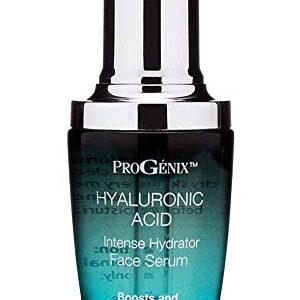 Progenix Hyaluronic Acid Face Serum Skin Care Booster. Intense Hydrating Serum With Hyaluronic Acid, Organic Aloe Vera, Vitamin E For Dry Skin & Fine Lines. 1 Fl Oz