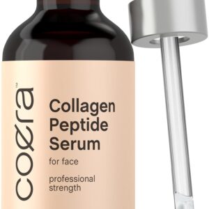 Coera Collagen Serum for Face | 4 fl oz | with Collagen Boosting Peptides | Professional Strength Formula | Free of Parabens, SLS, & Fragrances | Packaging May Vary