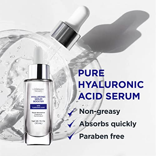 Ultimate Beauty | Hyaluronic Acid Serum Booster, 1.5% Pure Hydrating Serum to Plump and Repair Dry Skin, 1fl. Oz