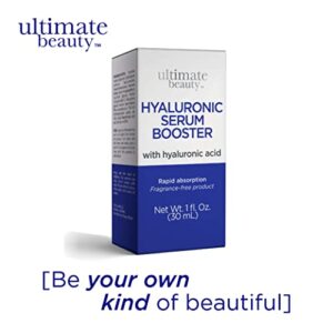 Ultimate Beauty | Hyaluronic Acid Serum Booster, 1.5% Pure Hydrating Serum to Plump and Repair Dry Skin, 1fl. Oz