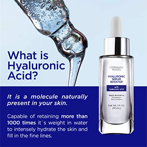 Ultimate Beauty | Hyaluronic Acid Serum Booster, 1.5% Pure Hydrating Serum to Plump and Repair Dry Skin, 1fl. Oz