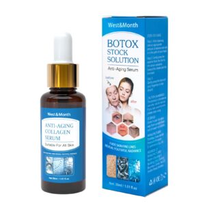 botox stock solution facial serum vitamin c serum for face, anti aging collagen serum vitamin e, salicylic & amino acids, botox facial serum reduce fine lines, wrinkles, plump skin