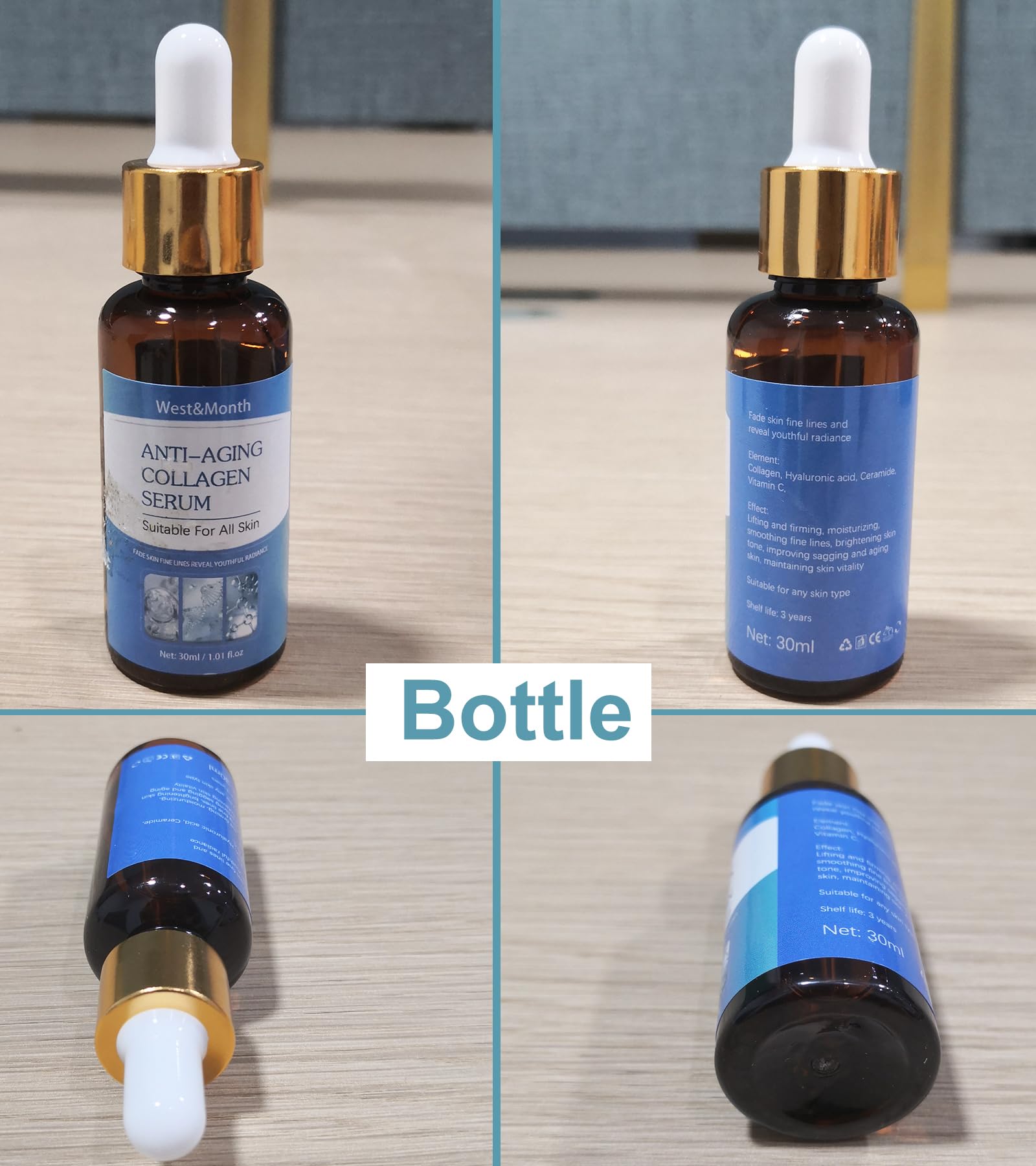 Botox Stock Solution Facial Serum Vitamin C Serum For Face, Anti Aging Collagen Serum Vitamin E, Salicylic & Amino Acids, Botox Facial Serum Reduce Fine Lines, Wrinkles, Plump Skin