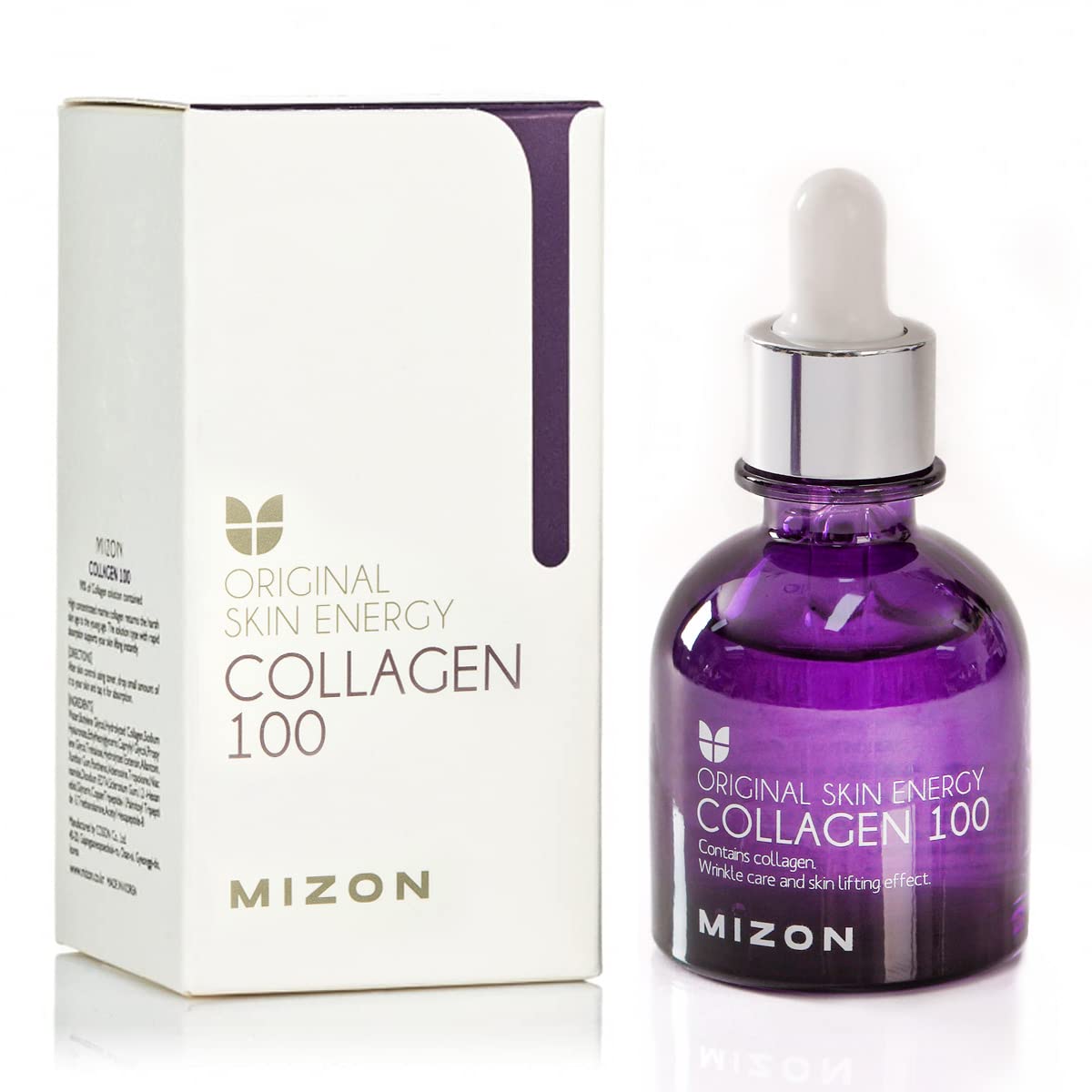 MIZON Collagen 100, Collagen Ampoule, Anti-wrinkle, Moisturizing, Skin Elasticity, Lifting Formula (30 ml 1.01 fl oz)