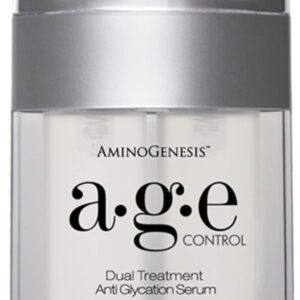 AGE Control Dual Treatment Anti Glycation Serum: Look 8-10 Years Younger In 60 Days. Reduce Discoloration & Dark Spots, Lifting, Firming, Brightening, Hydrating, Anti-Wrinkle, Non Greasy