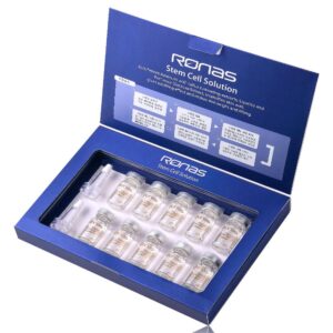 Ronas Stem Cell Solution ampoules Anti Aging Formula Best Anti Aging Serum Plant Stem Cells Hyaluronic Acid Restore Replenish Skin Smooth Wrinkles All Skin type 0.16oz 10vial