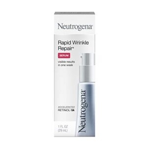 Neutrogena Rapid Wrinkle Repair Anti-Wrinkle Retinol Serum with Hyaluronic Acid & Glycerin - Anti-Aging Facial Serum for Wrinkles & Dark Circles, 1 fl. oz