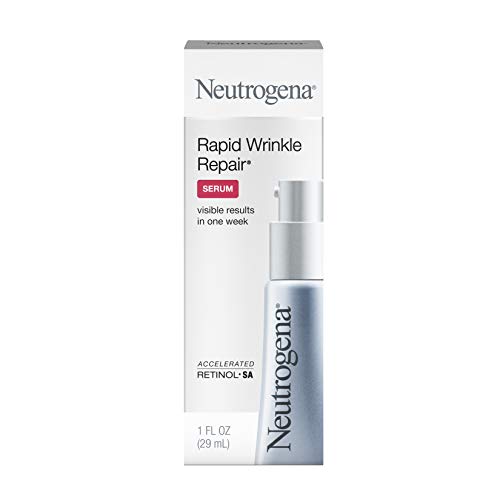 Neutrogena Rapid Wrinkle Repair Anti-Wrinkle Retinol Serum with Hyaluronic Acid & Glycerin - Anti-Aging Facial Serum for Wrinkles & Dark Circles, 1 fl. oz