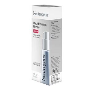 Neutrogena Rapid Wrinkle Repair Anti-Wrinkle Retinol Serum with Hyaluronic Acid & Glycerin - Anti-Aging Facial Serum for Wrinkles & Dark Circles, 1 fl. oz