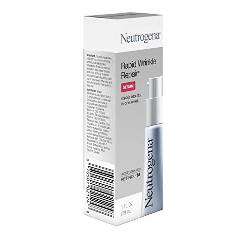 Neutrogena Rapid Wrinkle Repair Anti-Wrinkle Retinol Serum with Hyaluronic Acid & Glycerin - Anti-Aging Facial Serum for Wrinkles & Dark Circles, 1 fl. oz