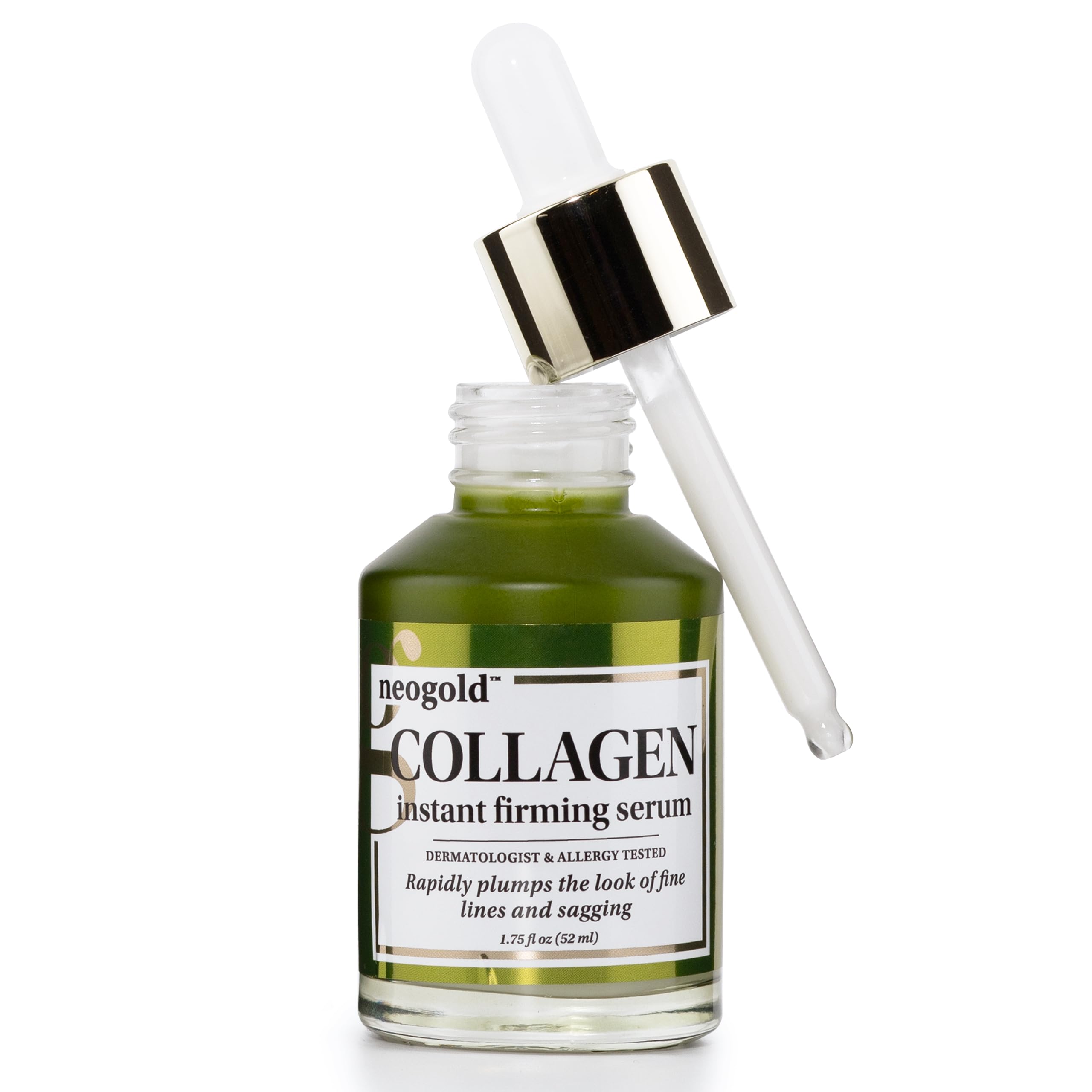 Neogold Collagen Serum For Face | Collagen Face Serum For Skin Tightening Helps Lift, Plump, & Firm Sagging Skin | Serums For Skin Care | Anti Wrinkle Boost, Fragrance Free, 1.75 Fl Oz