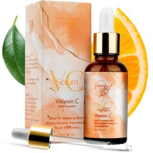 𝗪𝗜𝗡𝗡𝗘𝗥 𝟮𝟬𝟮𝟰* vitamin c face serum – anti aging facial serum with vitamin c, vitamin e & more – brightening serum for dark spots, even skin tone, eye area, fine lines & wrinkles, 1 fl oz