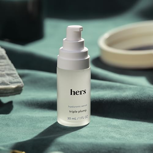 Hers Triple Plump Hyaluronic Serum - Deeply Hydrating Hyaluronic Acid Face Serum with 3 Different Molecular Weights - Provides 3 Levels of Hydration - Hyaluronic Face Serum - 30 mL