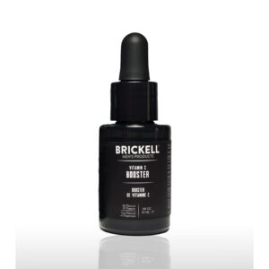 Brickell Men’s Vitamin C Booster Serum for Men, Natural and Organic Vitamin C Booster for Face to Ramp Up Collagen Production, Fight Wrinkles and Aging, 0.5 Ounce, Unscented (Unscented, 0.5 Ounce)