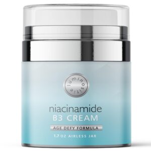 5% niacinamide vitamin b3 cream serum - anti-aging for face & neck. 1.7oz. use morning & night. firms & renews skin. tightens pores, reduces wrinkles, fades dark spots & boosts collagen. made in usa