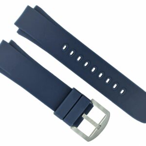 Ewatchparts SILICONE RUBBER BAND STRAP COMPATIBLE WITH IWC 35380 353804 DUAL CROWN AQUATIMER BLUE