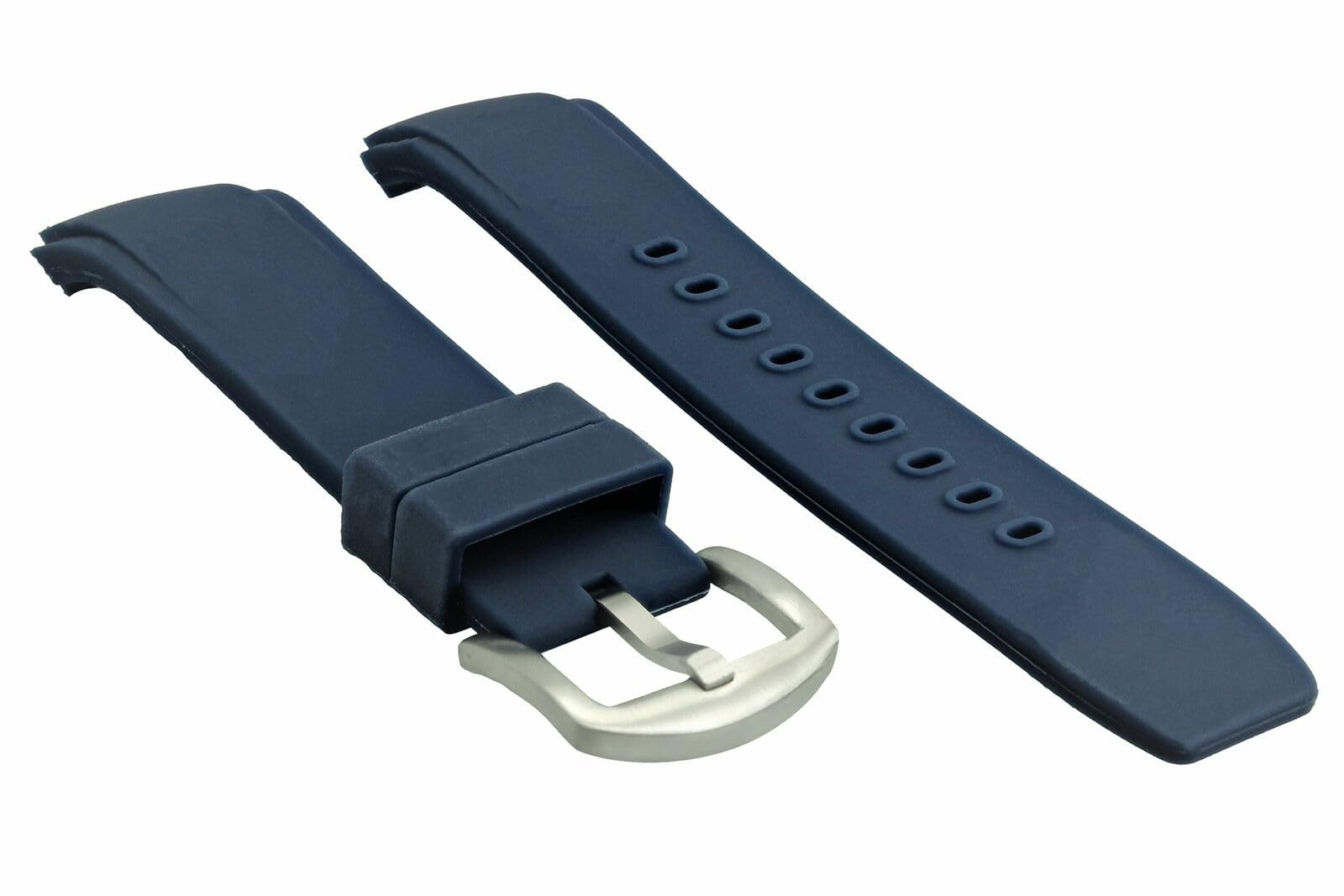 Ewatchparts SILICONE RUBBER BAND STRAP COMPATIBLE WITH IWC 35380 353804 DUAL CROWN AQUATIMER BLUE