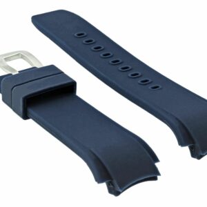 Ewatchparts SILICONE RUBBER BAND STRAP COMPATIBLE WITH IWC 35380 353804 DUAL CROWN AQUATIMER BLUE