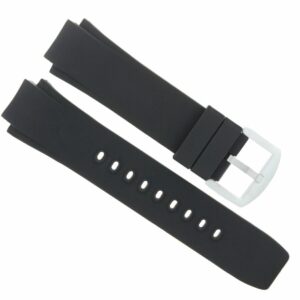 Ewatchparts 26MM SILICONE RUBBER BAND STRAP COMPATIBLE WITH IWC 3538 DUAL CROWN AQUATIMER AUTOMATIC