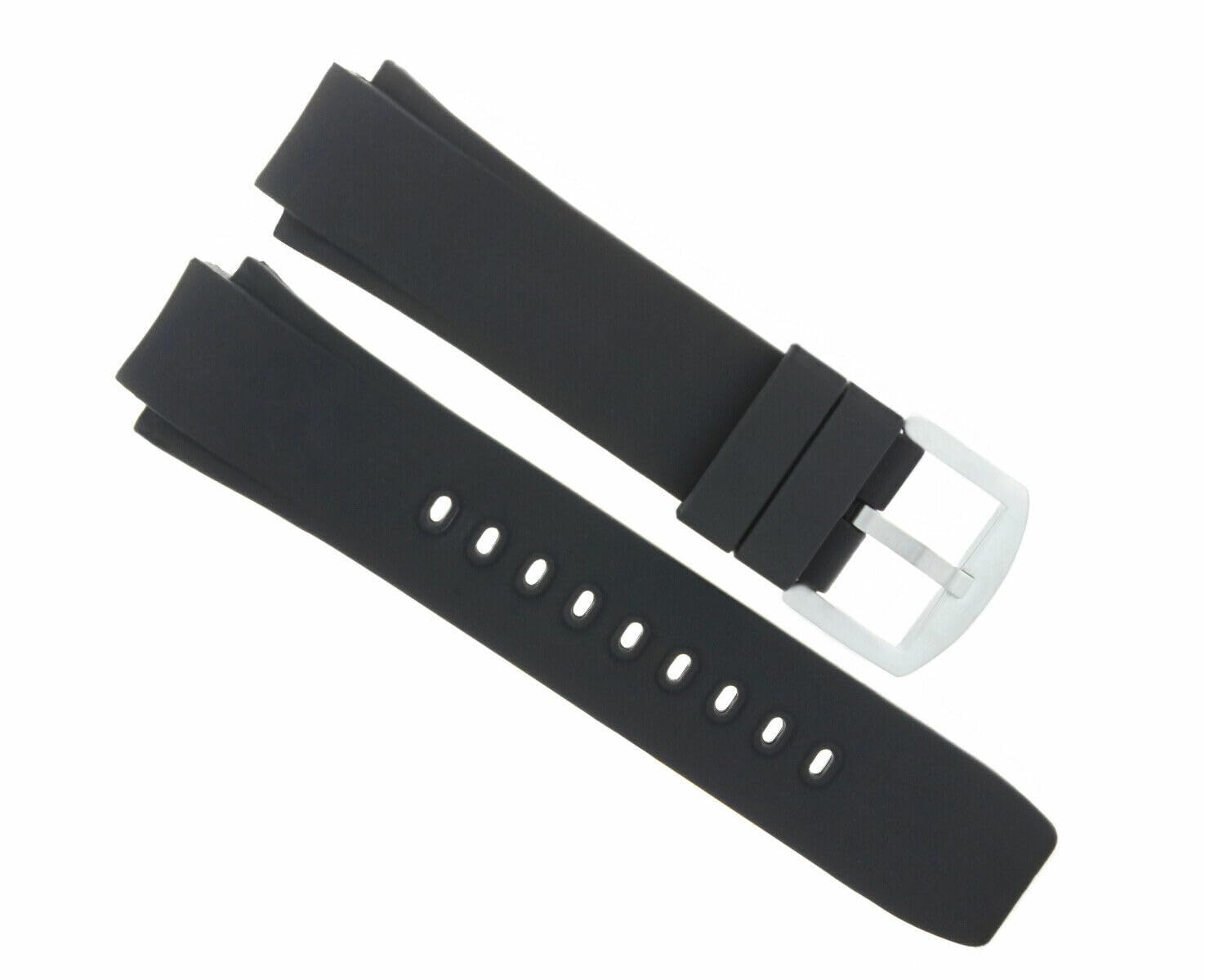 Ewatchparts 26MM SILICONE RUBBER BAND STRAP COMPATIBLE WITH IWC 3538 DUAL CROWN AQUATIMER AUTOMATIC