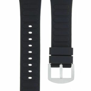 Ewatchparts 26MM SILICONE RUBBER BAND STRAP COMPATIBLE WITH IWC 3538 DUAL CROWN AQUATIMER AUTOMATIC