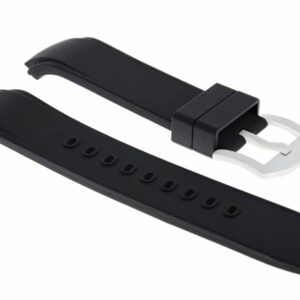 Ewatchparts 26MM SILICONE RUBBER BAND STRAP COMPATIBLE WITH IWC 3538 DUAL CROWN AQUATIMER AUTOMATIC