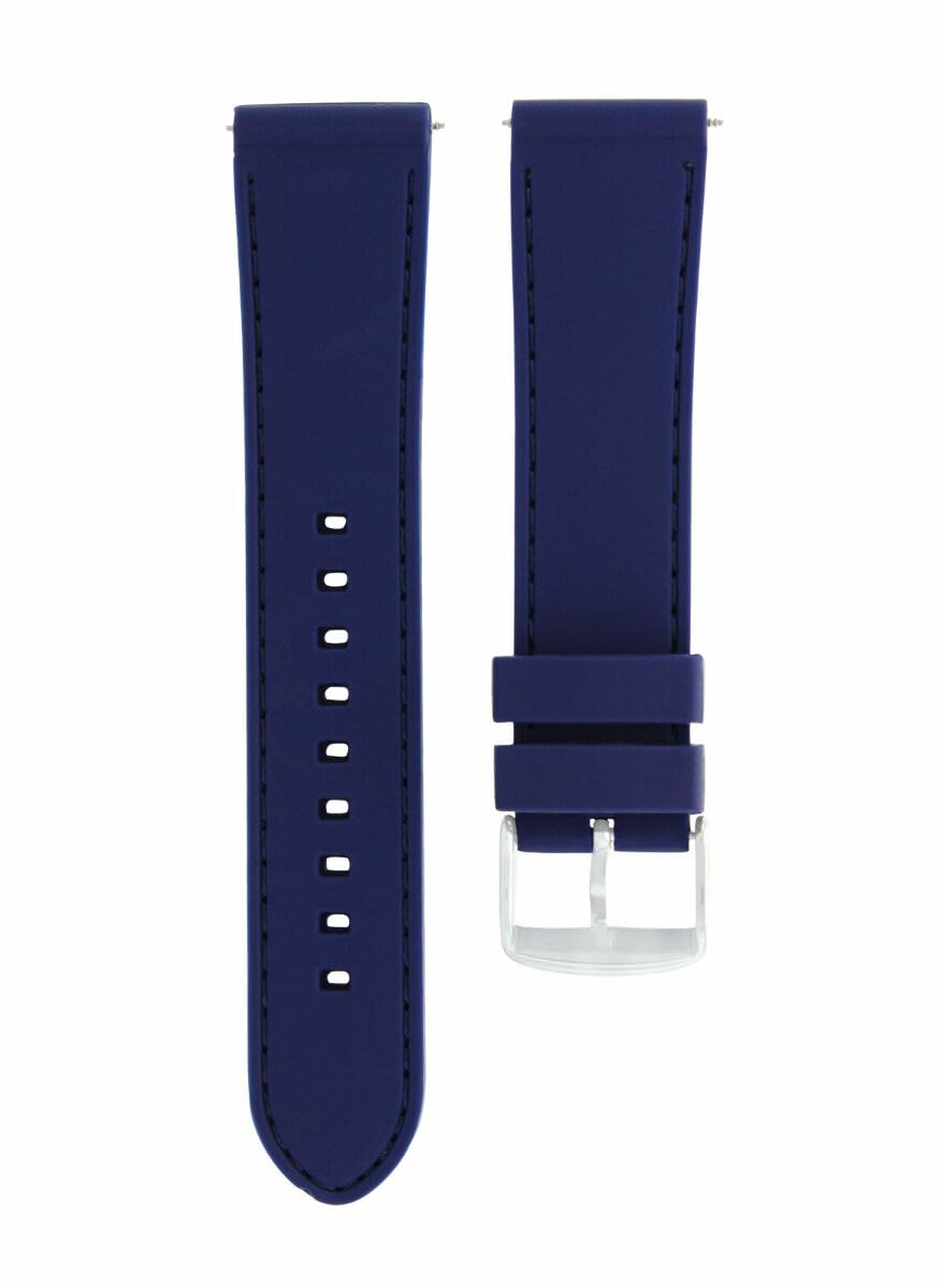 Ewatchparts 20MM RUBBER DIVER WATCH STRAP BAND FOR IWC PILOT PORTUGESE TOP GUN WATCH BLUE