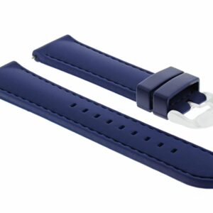 Ewatchparts 20MM RUBBER DIVER WATCH STRAP BAND FOR IWC PILOT PORTUGESE TOP GUN WATCH BLUE