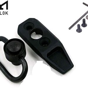 Alloy Black Tactical M Lok Modular Direct Attachment M-lok Quick Detach QD Sling Swivel Mount Kit-Push Button